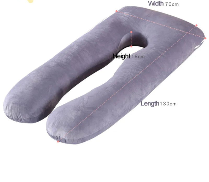 Pregnancy Pillow 130x70cm - Maternity Support Cushion for Sleep & Nursing