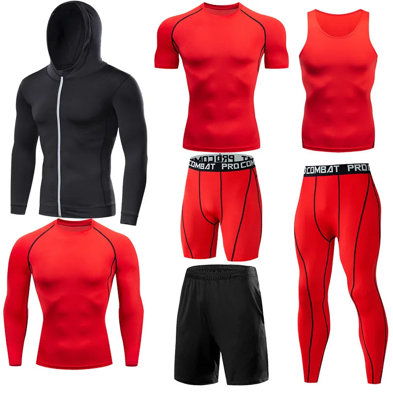 Men's Running Compression Quick Dry  Fitness Tight Sportswear Gym Sport Short Sleeve Shirt