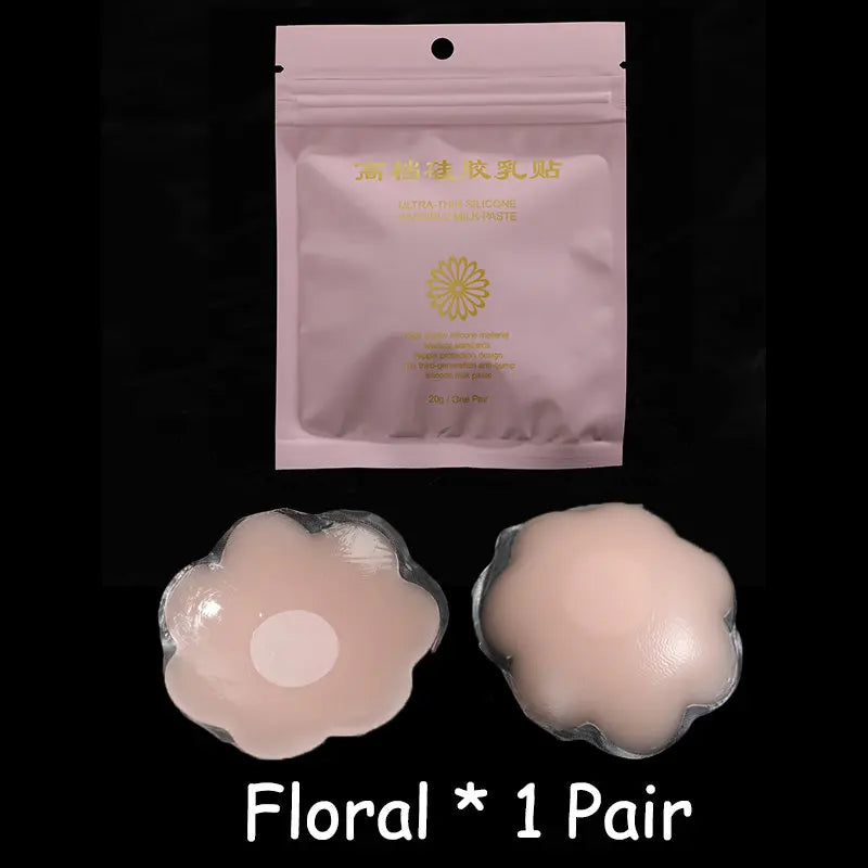 Women's Nipple Cover Push Up Breast Paste Reusable Invisible Silicone Self Adhesive Invisible Lift Up Stickers
