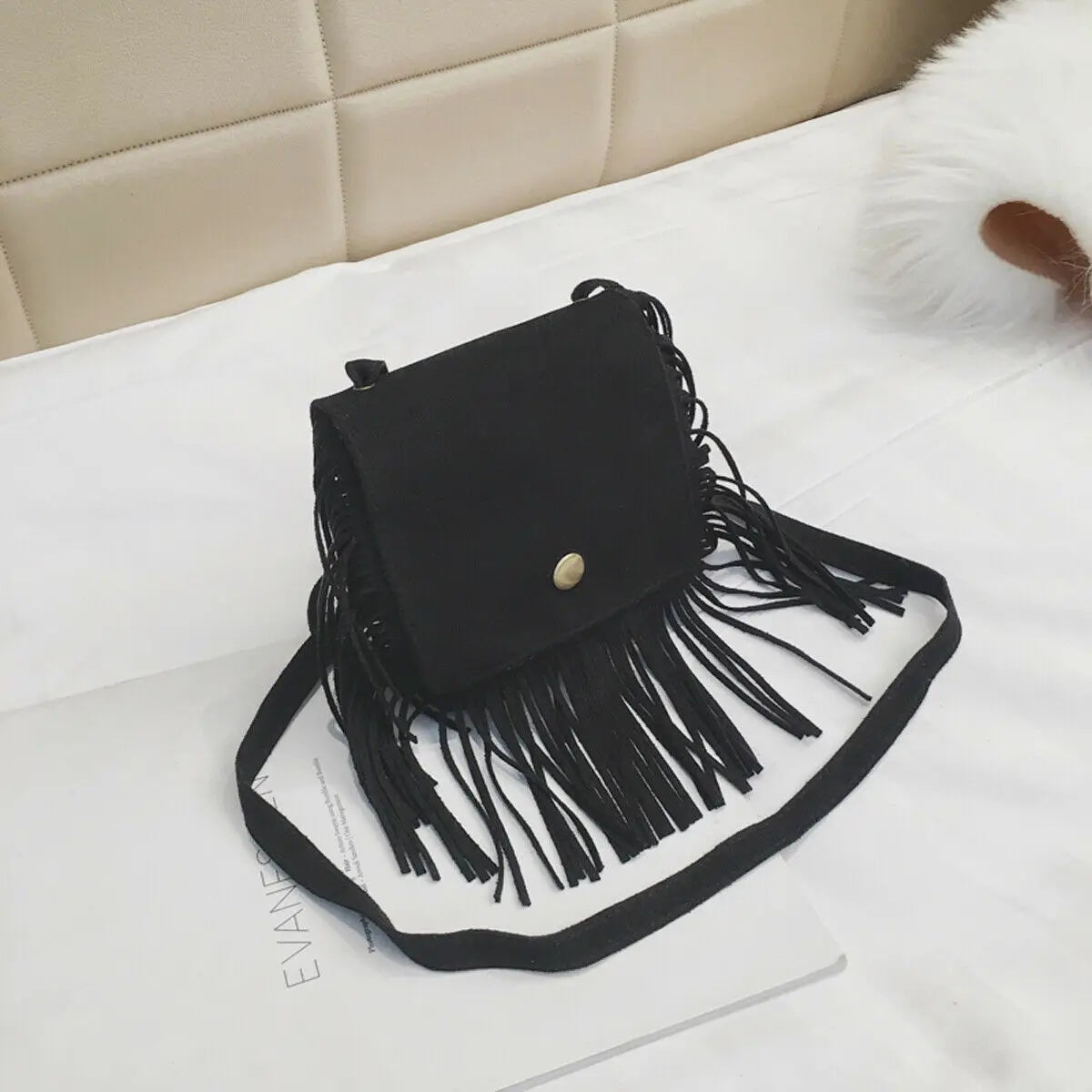 Kids Girls Handbags Coin Purse Shoulder Bags - Tassel Mini Messenger Bag