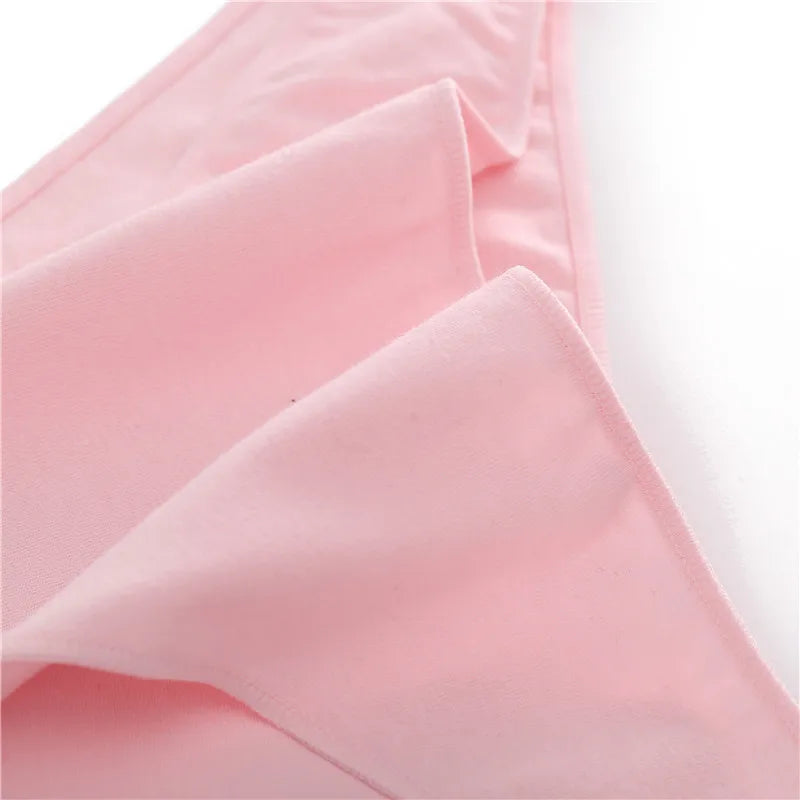 4PCS/Set Women's Cotton Briefs Low Waist Underpants Elasticity Comfortable Underwear Panties Lingerie