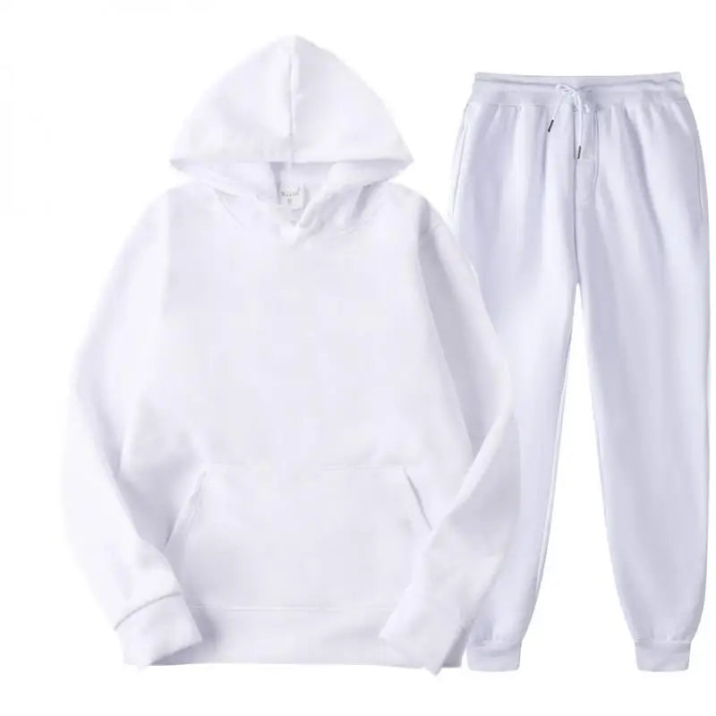 Men Tracksuit Cotton Comfortable Two Piece Casual Sportswear Set