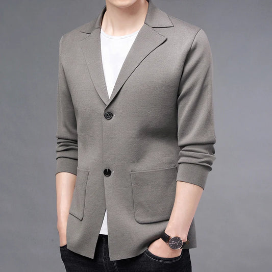 Men's Cardigan Knitwear Turn Down Collar Sweater