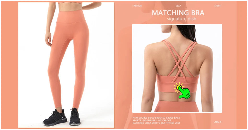 High Waist Nylon Yoga Leggings - Breathable Fitness Tights