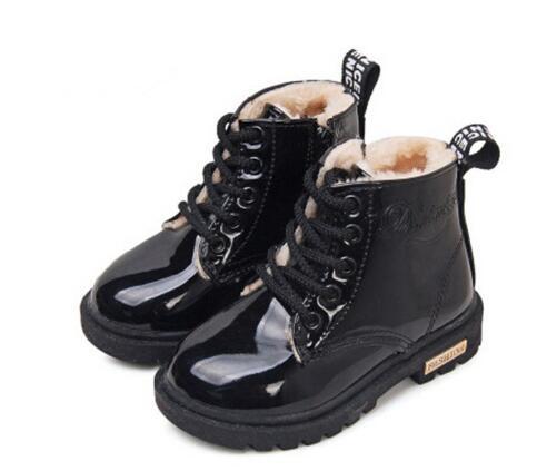 Children's PU Leather Waterproof Boots