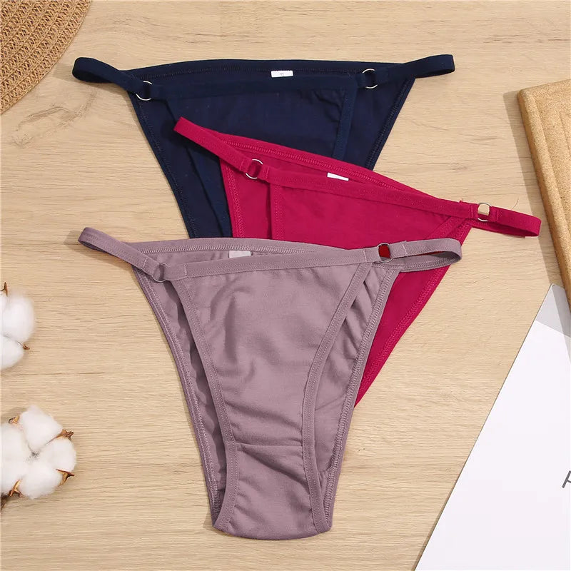 Cotton Brief Panties 3-Pack - Soft Low Waist Underwear for Women