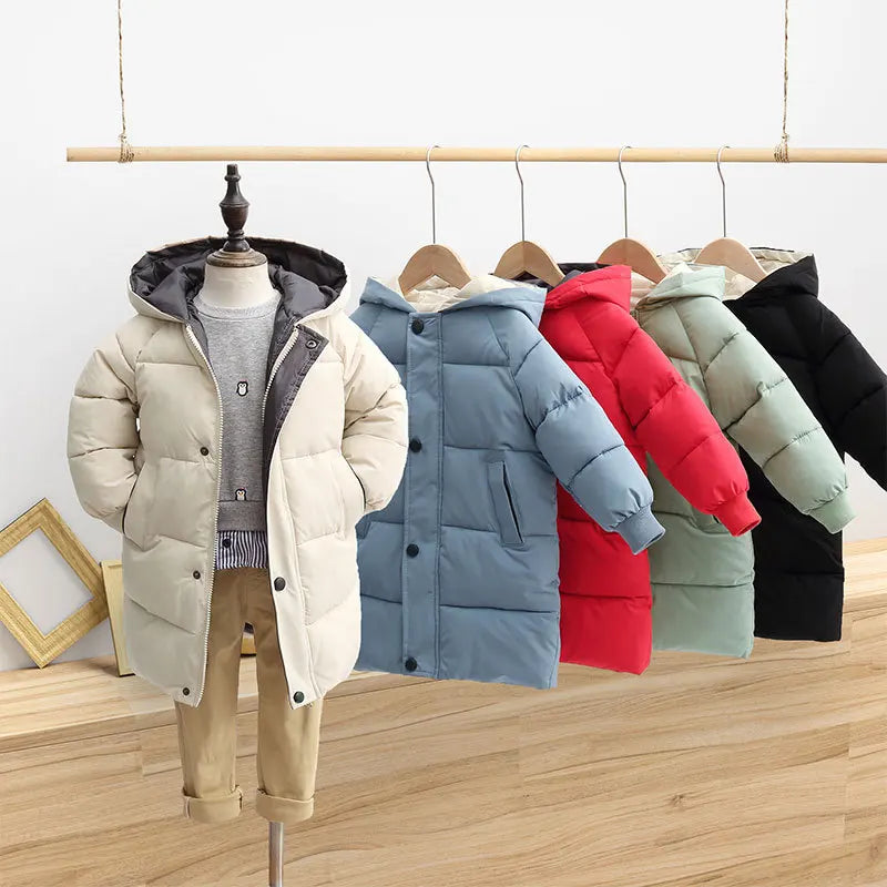 Thick Warm Cotton-Padded Parka Coats for Boys and Girls Aged 2-12: Winter Outerwear for Kids