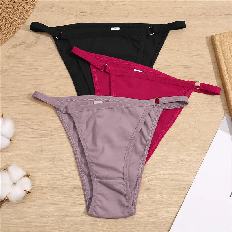 3-Pack Cotton Low Waist Briefs - Comfortable Women's Underwear