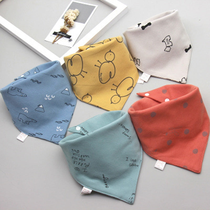 5Pcs/Set Cotton Baby Bibs