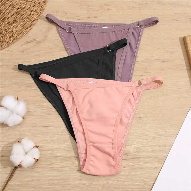 3-Pack Cotton Low Waist Briefs - Comfortable Women's Underwear
