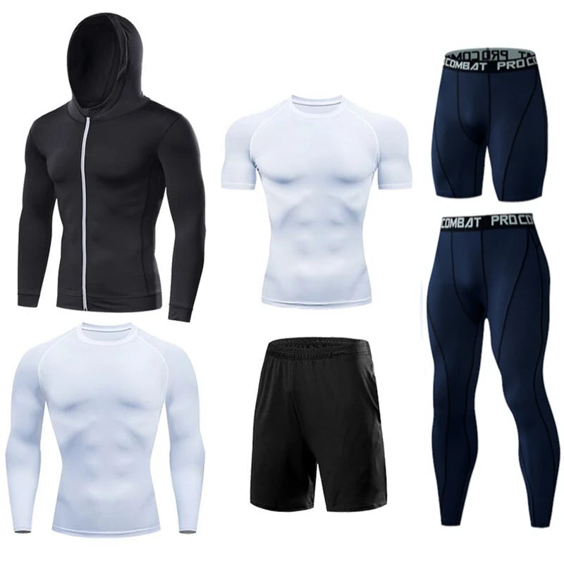 Men's Running Compression Quick Dry  Fitness Tight Sportswear Gym Sport Short Sleeve Shirt