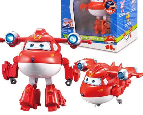 Children's Super Wings 6" Supercharged Deluxe Transforming Robot Toy