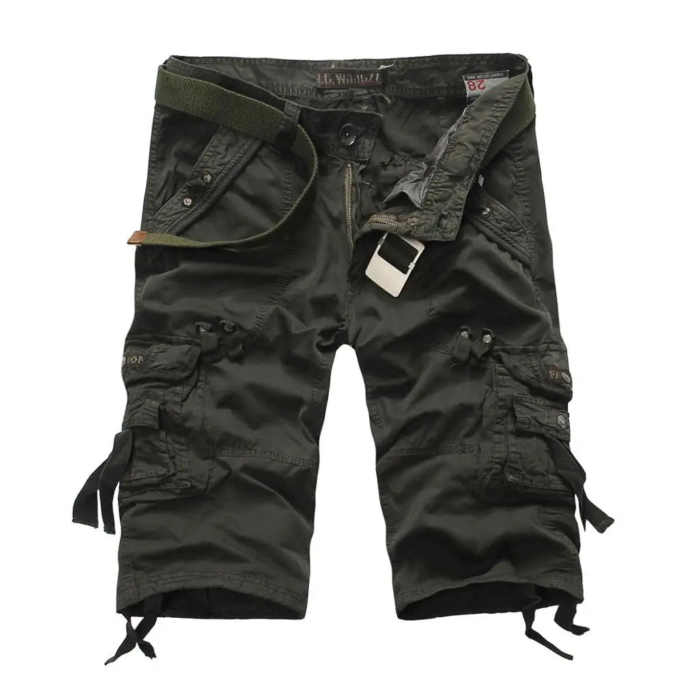 Men's Casual Summer Military Cargo Tactical Shorts Multi-Pocket Shorts