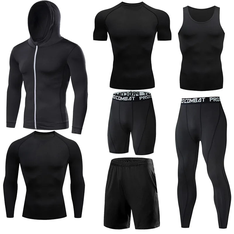 Men's Running Compression Quick Dry  Fitness Tight Sportswear Gym Sport Short Sleeve Shirt