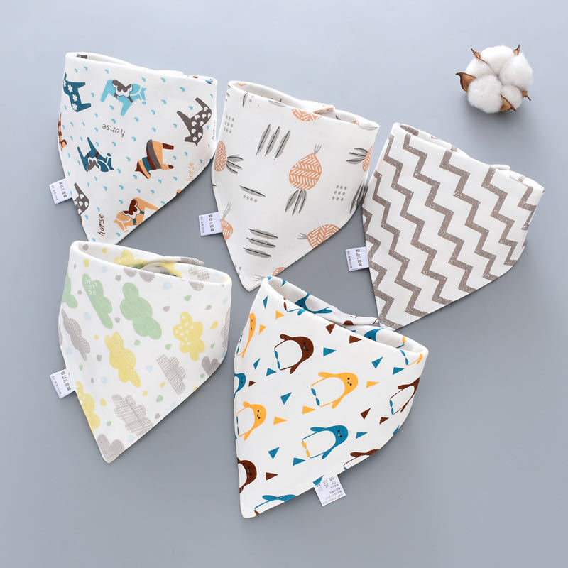 5Pcs/Set Cotton Baby Bibs