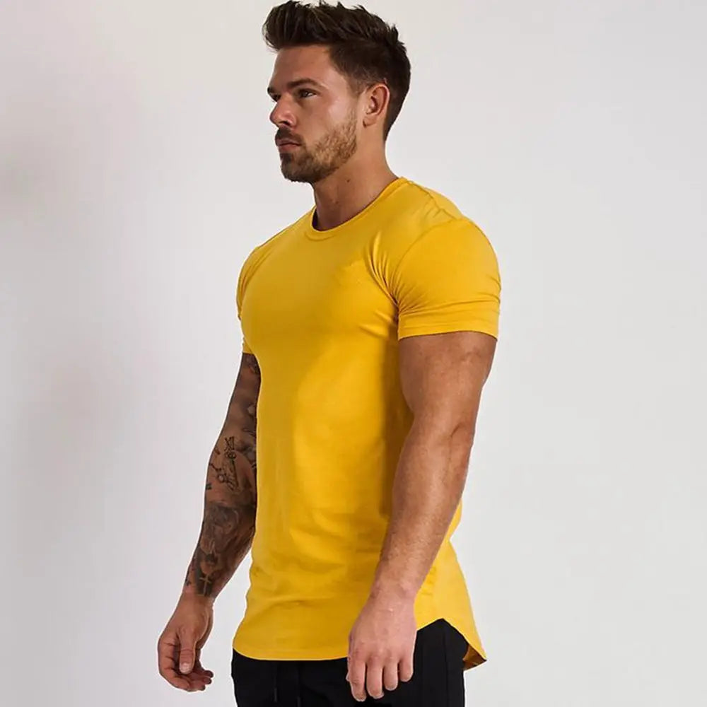 Men Sport Gym Quick Dry Fit Running, Training Fitness  Bodybuilding Workout T-shirt