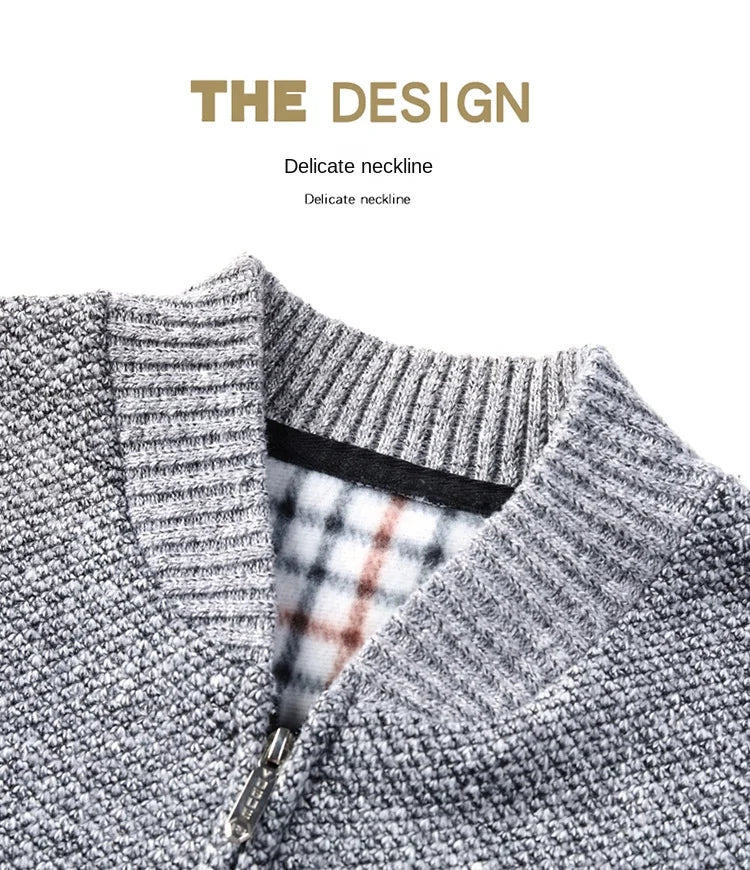 Men's Patchwork Knitted Cardigan Knitwear Sweater