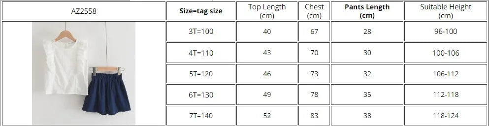 Children's Chiffon Flowers Blue T-shirt Pants Girls Clothing Sets Kids Summer Set for 3-7 Years