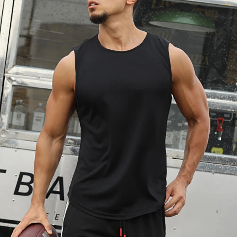 Men's Gym Running Fitness Sports Bodybuilding Sleeveless  Training Workout Vest Tank Top