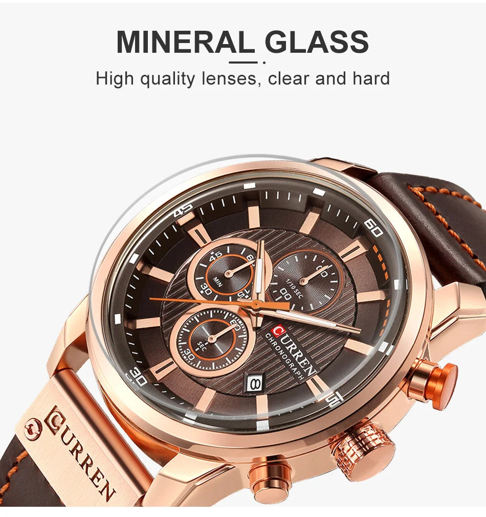 Luxury Chronograph Quartz Watch - Military Sport Watch for Men