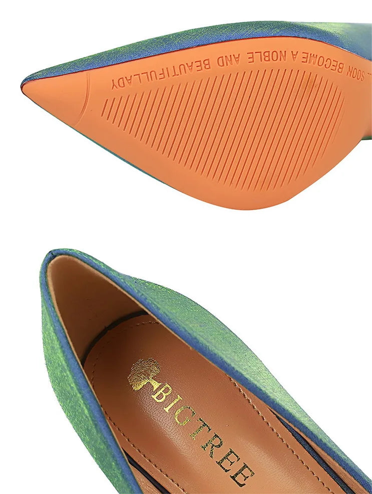 Satin Stiletto High Heel Wedding Pumps