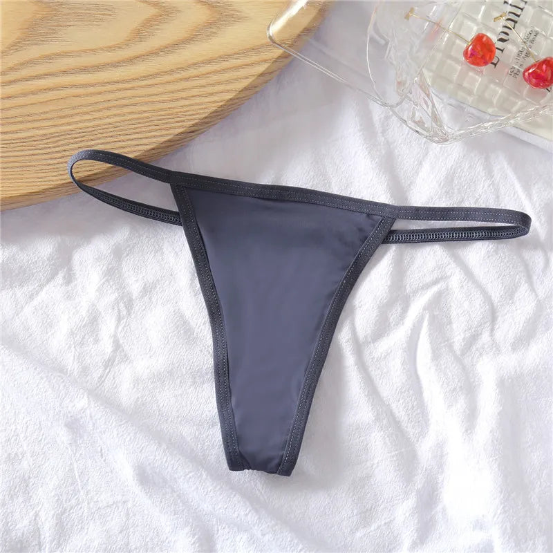 Women's Low-Rise Thong Set - 3 Pack Bikini Panties (M-XL)