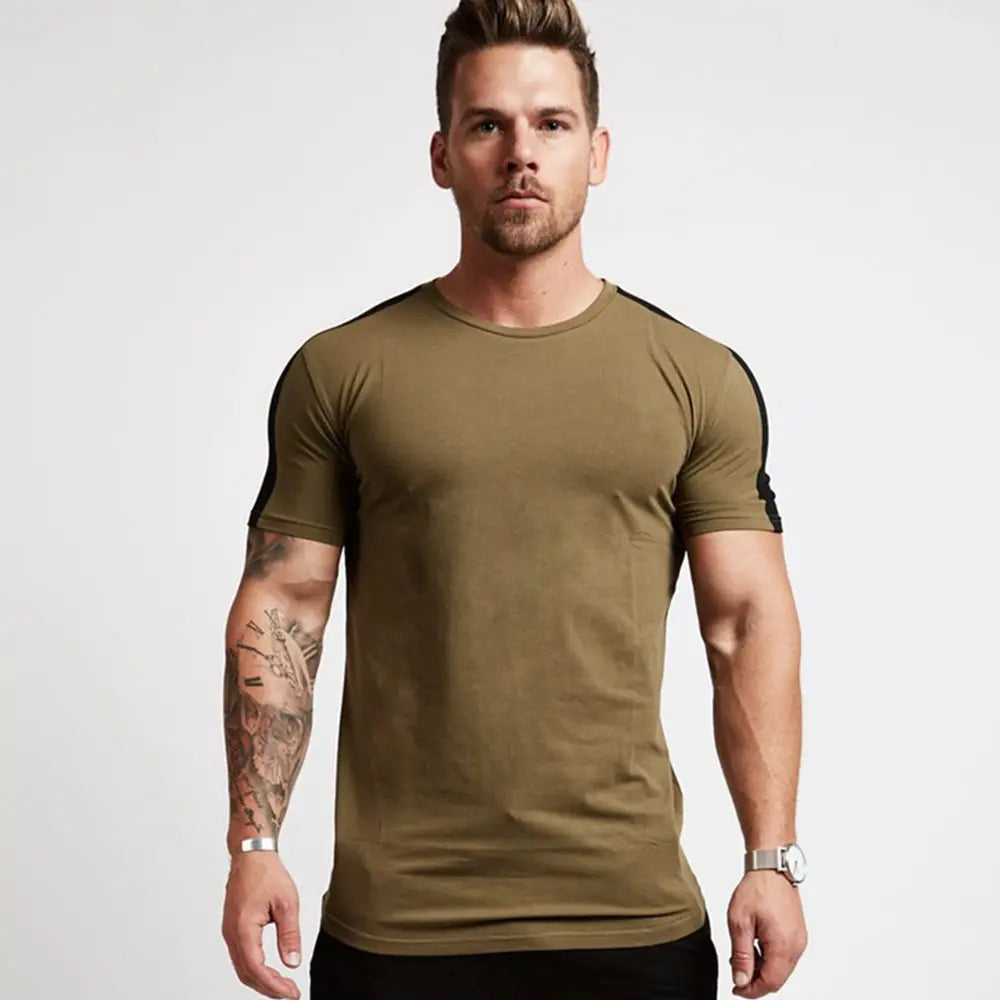 Men Sport Gym Quick Dry Fit Running, Training Fitness  Bodybuilding Workout T-shirt