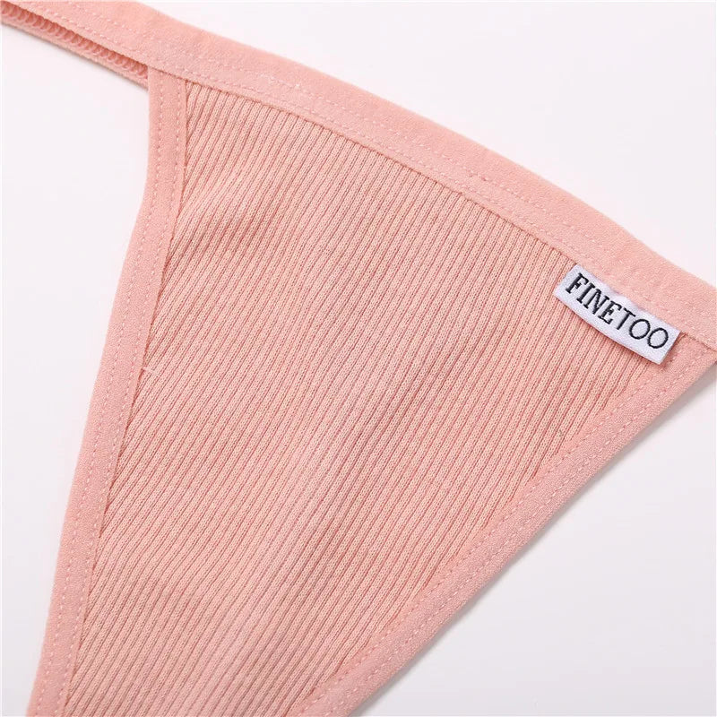 Cotton Thongs 3-Pack Set - Low-Rise Comfortable Underwear