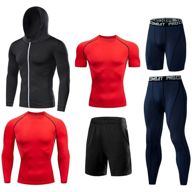Men's Running Compression Quick Dry  Fitness Tight Sportswear Gym Sport Short Sleeve Shirt