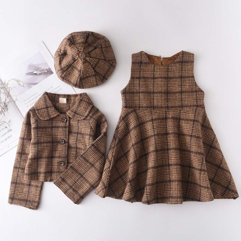 Girl's Vintage Style Skirts Outfits Set 2-12Yrs Old