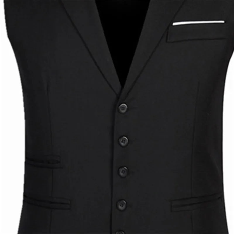 Men Slim Fit Casual Sleeveless Waistcoat