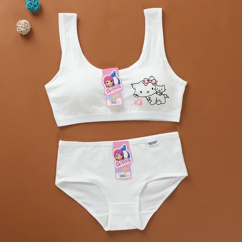 Girl's Teen Bra And Underwear Panties Sets 8-15Y