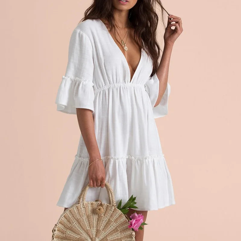 Women's Cover Up Bikini Swimsuit Cover-up Beach Bathing Suit Beach Wear Knitting Swimwear Mesh Beach Dress Tunic Robe