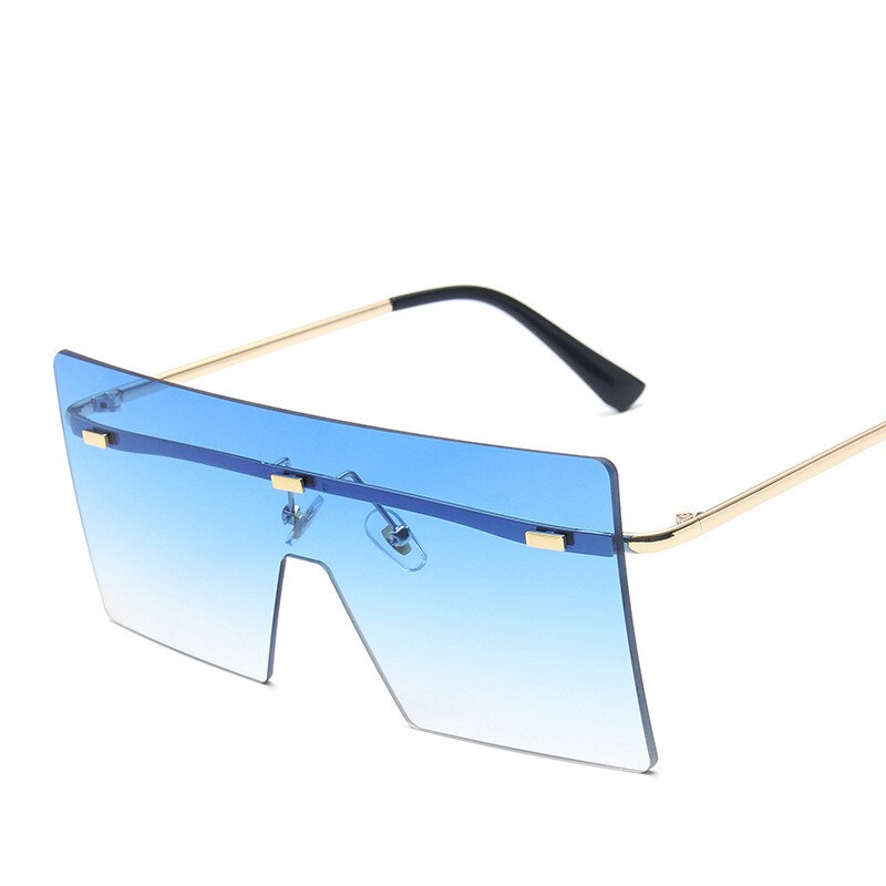 Unisex Classic Rimless Oversized Sunglasses Uv400