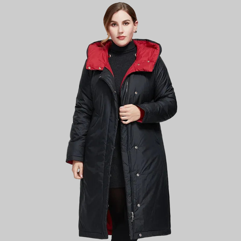 Women's Long Hooded Winter Parka