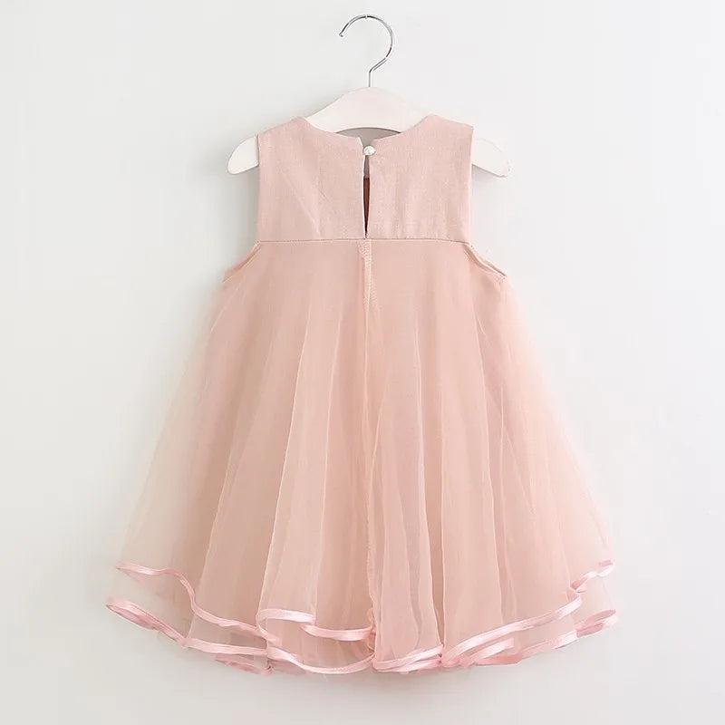 Girl's Princess Hollow Party Dress  For 3 7Y