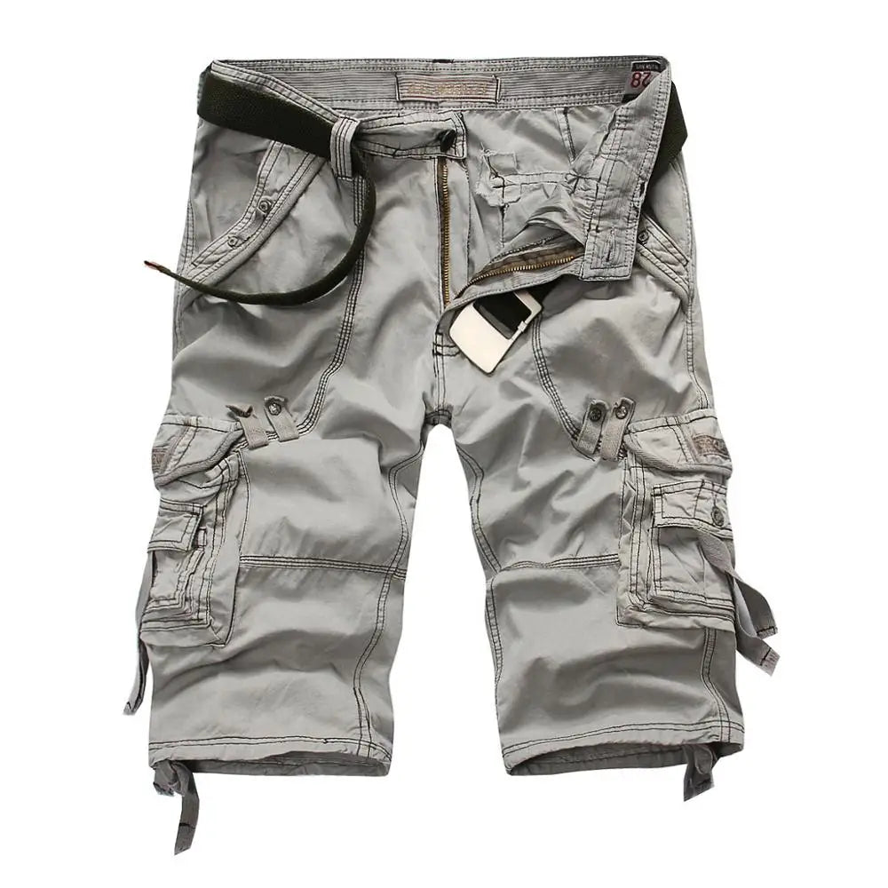 Men's Casual Summer Military Cargo Tactical Shorts Multi-Pocket Shorts