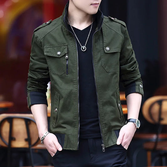 Men's Fashion Army Military Bomber Jacket