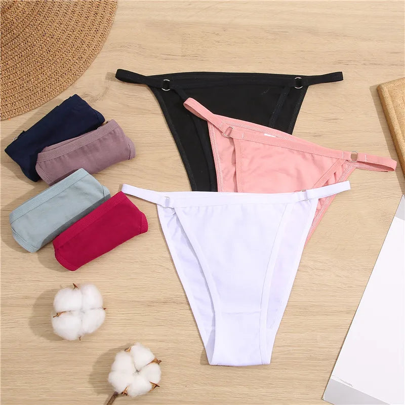 Cotton Brief Panties 3-Pack - Soft Low Waist Underwear for Women