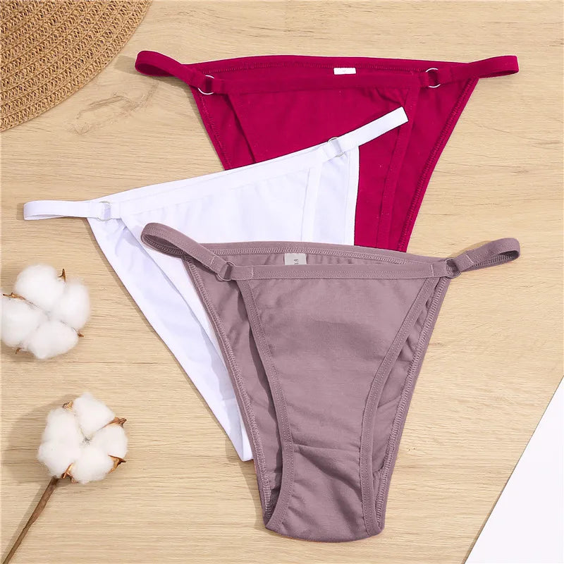 3-Pack Cotton Low Waist Briefs - Comfortable Women's Underwear