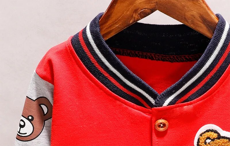 Children's Cotton Cartoon Varsity Jacket