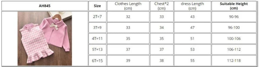 Girl's Long Sleeve Plaid Set - Top and Pant 2pcs Outfit