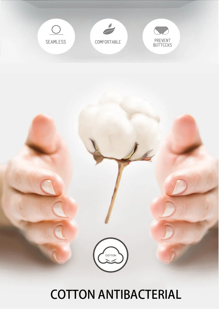 Women's Cotton Brazilian Panties 3-Piece Set - V-Waist Bikini Underwear