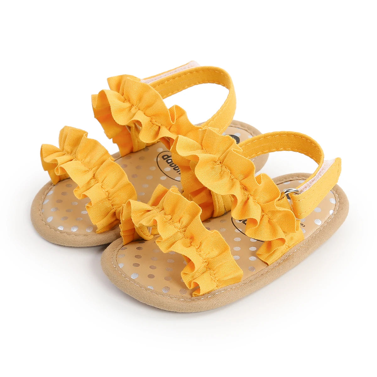 Baby Girls Summer Sandals Shoes Anti-Slip Soft Sole Ruffle Flat Shoes