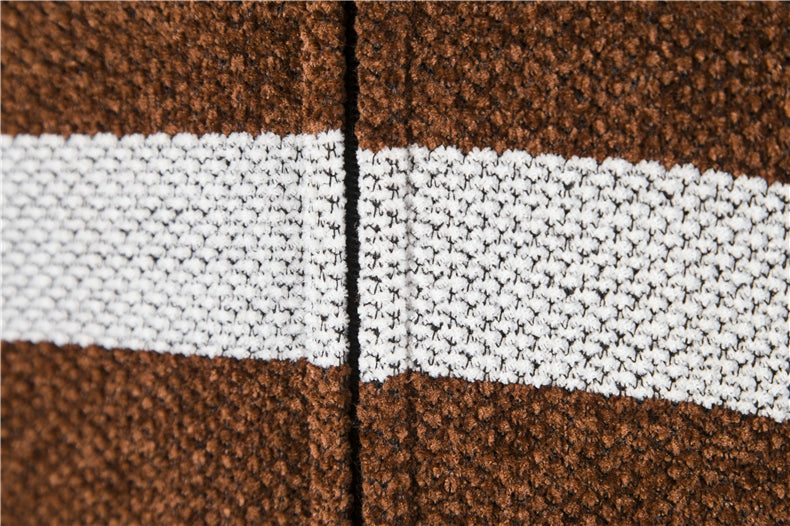 Men's Slim Fit Striped Cardigan - Stand Collar Knitted Sweater Coat