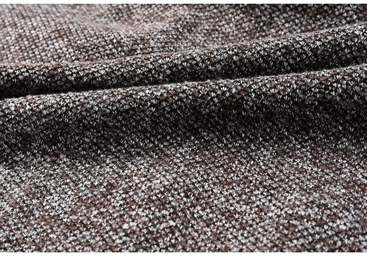 Men's Warm Fleece Cardigan - Thick Knitted Sweater Coat with Zipper