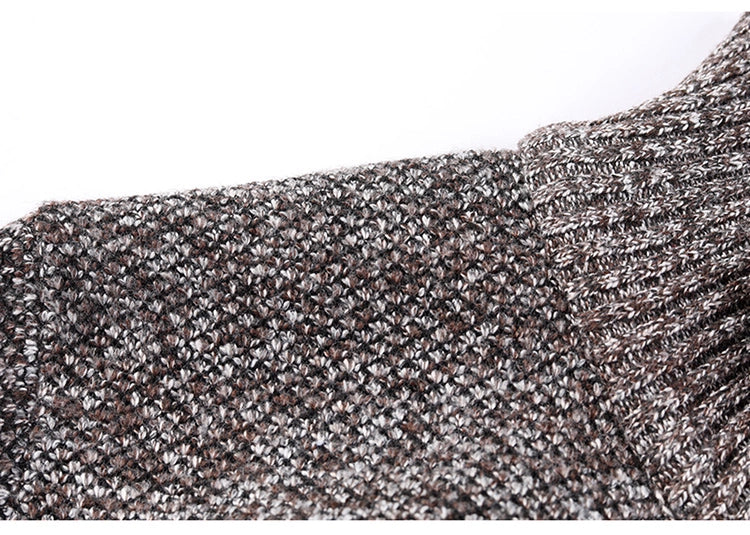 Men's Warm Fleece Cardigan - Thick Knitted Sweater Coat with Zipper