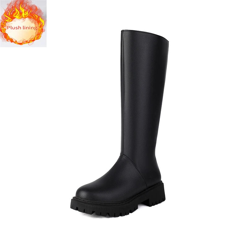 Faux Suede Ankle Boots - 5cm Flat Heel with Belt Buckle Detail