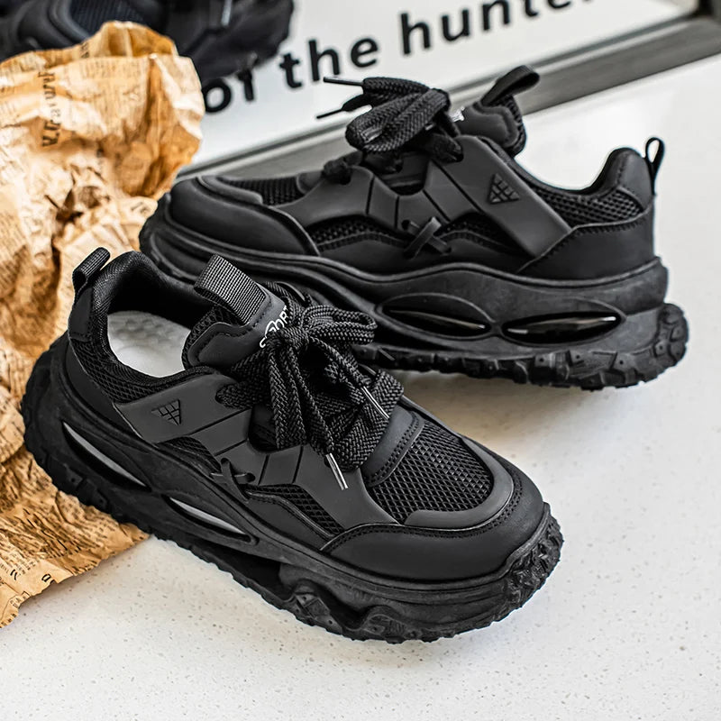 Street Style Platform Sneakers - Men's Skateboard Running & Tennis Trainers