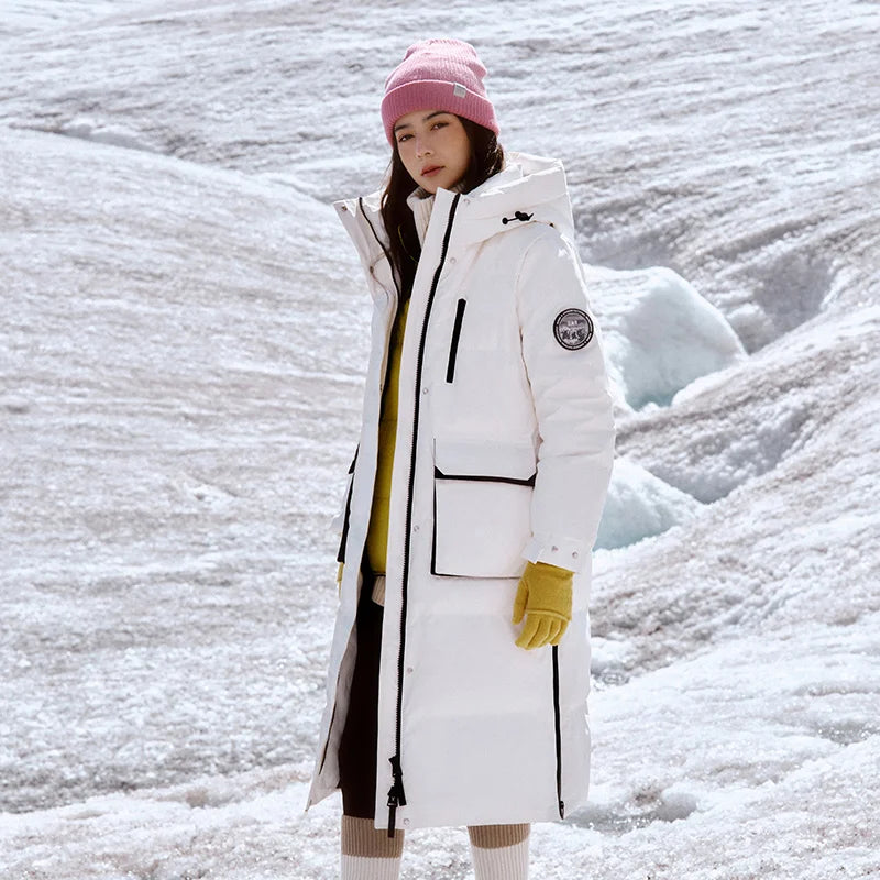 Long Down Jacket - Winter Windproof Warm Loose Casual Coat